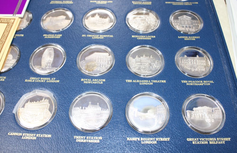 The Medallic History of Medicine, a limited edition set of 66 sterling silver medals, No. 42/124,